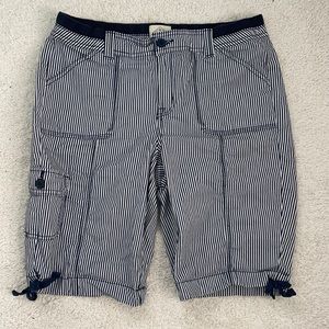 Blue and white striped St. John’s Bay shorts